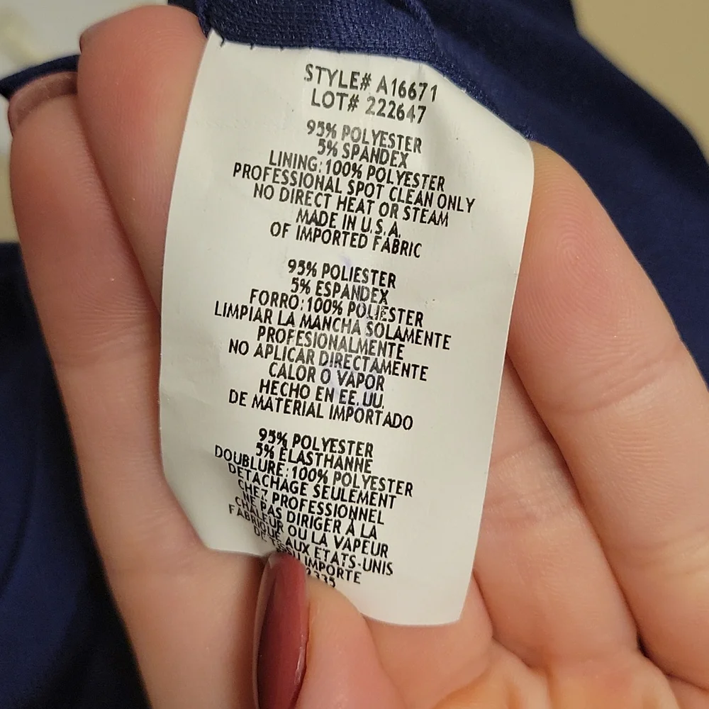 Betsy & Adam Navy Halter Dress - Picture 5 of 5